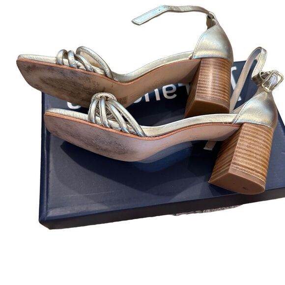 J.Mclaughlin Fiala champagne gold strap sandals - size 8.5 - Picture 4 of 7